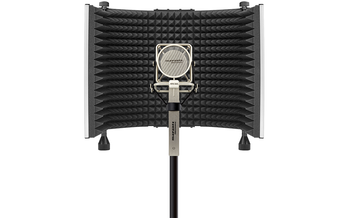 Sound Shield,Studio Aufnahmemikrofon Isolationsschild Faltbarer einstellbarer 5-Panel-Pop-Filter-Mikrofonisolator mit hoher Dichte kompatibel mit allen Kondensatormikrofon-Aufnahmegeräten 