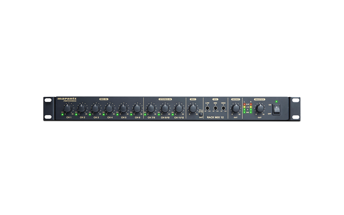 2-Bus Tabletop Mixer with 7 XLR Inputs Mic Preamps Marantz Professional Sound Live 12-Channel 